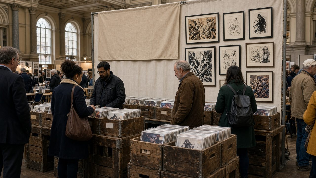 Table at a British comic convention